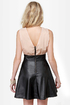 Leather and Lady Black and Beige Vegan Leather Dress