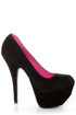 Dollhouse Kammy Black Super Platform Heels