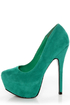 Mystic Sea Green Platform Pumps