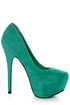 Mystic Sea Green Platform Pumps