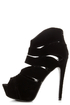 Shelly 4 Black Peep Toe Cutout Booties