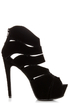 Shelly 4 Black Peep Toe Cutout Booties