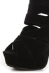 Shelly 4 Black Peep Toe Cutout Booties