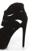 Shelly 4 Black Peep Toe Cutout Booties