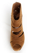 Shelly 4 Tan Peep Toe Cutout Booties