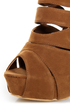 Shelly 4 Tan Peep Toe Cutout Booties
