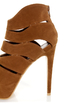Shelly 4 Tan Peep Toe Cutout Booties