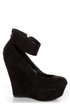 Cilo 41 Black Ankle Strap Platform Wedges