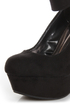 Cilo 41 Black Ankle Strap Platform Wedges