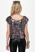 Flashbulb Pewter Sequin Top