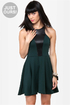 Front and Center Dark Green Dress