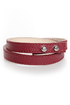 Wrist-y Business Red Leather Wrap Bracelet