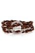Thrice as Nice Brown Wrap Bracelet