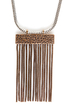 Mink Pink Snake Charmer Fringe Necklace