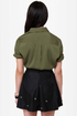 Star-Studded Cast Black Studded Vegan Leather Skirt