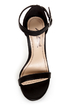 Anne Michelle Enzo 01 Black Ankle Strap Peep Toe Heels