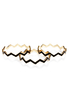 Triple Jump Black Chevron Bangle Set