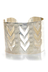 Zad Chevron Crossing Silver Cuff Bracelet