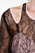 Romp-shaker Peach and Black Lace Romper