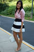 Good and Pleat-y Black and White Skirt