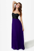 Slow Motion Black and Purple Maxi Dress