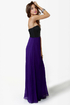 Slow Motion Black and Purple Maxi Dress