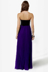 Slow Motion Black and Purple Maxi Dress