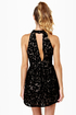 Velvet-iculture Black Halter Dress