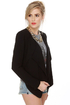 Business As Usual Cropped Black Blazer