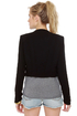 Business As Usual Cropped Black Blazer