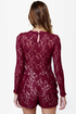 Rhonda Burgundy Lace Romper