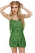 Lacy Susan Green Lace Romper