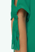 Fan-Tassle Teal Top
