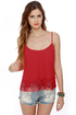 Fringe Astaire Red Tank Top
