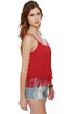 Fringe Astaire Red Tank Top