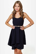 Friends in High-Low Places Navy Blue Dress