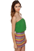 Tube-ilee Strapless Green Top
