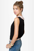 Pearly Sue Beaded Black Top