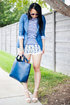 Christie Brinkley Blue Denim Blazer