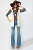 BB Dakota Scotlyn Ivory Faux Fur Vest