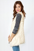 BB Dakota Scotlyn Ivory Faux Fur Vest