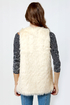 BB Dakota Scotlyn Ivory Faux Fur Vest