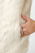 BB Dakota Scotlyn Ivory Faux Fur Vest