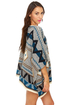 BB Dakota Dupree Blue Print Poncho
