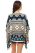 BB Dakota Dupree Blue Print Poncho