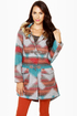 BB Dakota Koa Southwest Print Coat