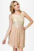 BB Dakota by Jack Javier Beige Lace Dress