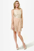 BB Dakota by Jack Javier Beige Lace Dress