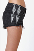 Billabong Lowah Embroidered Black Jean Shorts