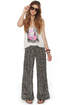 Billabong Cosima Pull-On Black Print Pants